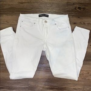 Express white skinny jeans